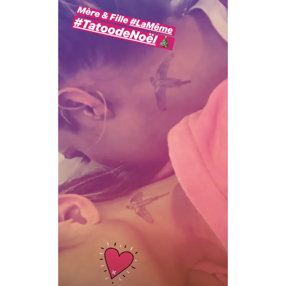 Elodie Gossuin partage un tendre moment de complicité avec l'une de ses filles sur Instagram, le 24 décembre 2018.