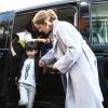 Nelson Angelil - Celine Dion quitte l'hôtel Royal Monceau avec ses enfants et prend un jet privé au Bourget le 10 août 2017.
