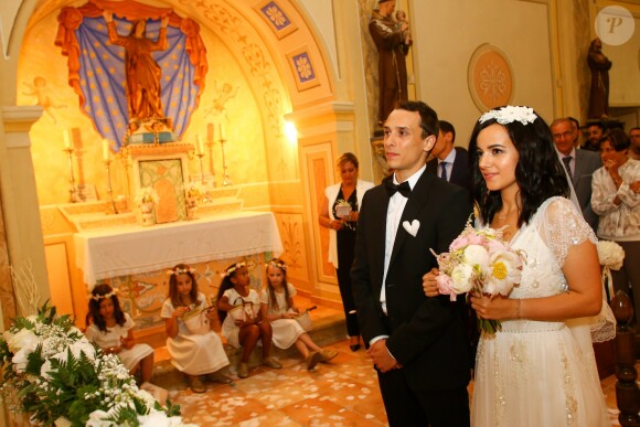 Exclusif - Prix spécial - Mariage religieux en l'église de Villanova d' Alizée et Grégoire Lyonnet - Villanova le 18 juin 2016 © Olivier Huitel - Olivier Sanchez / Bestimage