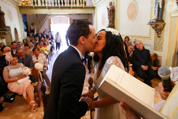 Exclusif - Prix spécial - Mariage religieux en l'église de Villanova d' Alizée et Grégoire Lyonnet - Villanova le 18 juin 2016 © Olivier Huitel - Olivier Sanchez / Bestimage - Crystal 18/06/2016 - Villanova