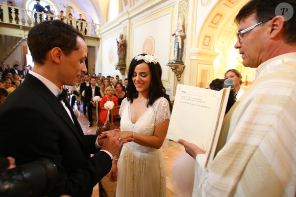 Exclusif - Prix spécial - Mariage religieux en l'église de Villanova d' Alizée et Grégoire Lyonnet - Villanova le 18 juin 2016 © Olivier Huitel - Olivier Sanchez / Bestimage - Crystal 18/06/2016 - Villanova