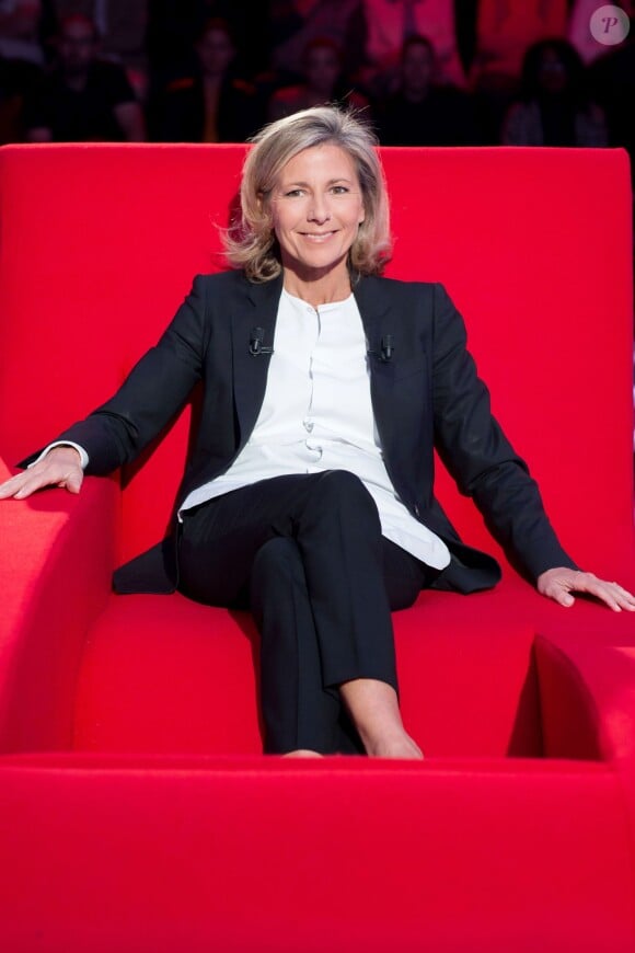 Exclusif - Enregistrement de l'émission Le Divan présentée par Marc-Olivier Fogiel avec Claire Chazal en invitée, le 23 mai 2015.