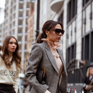 Victoria Beckham, Hana Cross au défilé Kent & Curwen à Londres le 6 janvier 2019.