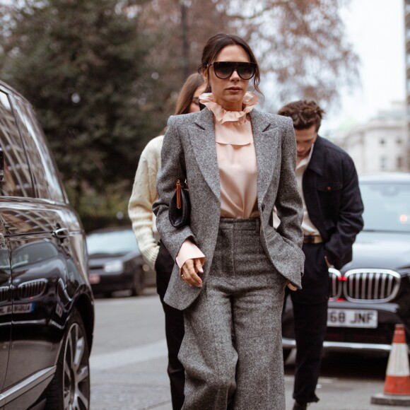 Victoria Beckham au défilé Kent & Curwen à Londres le 6 janvier 2019.