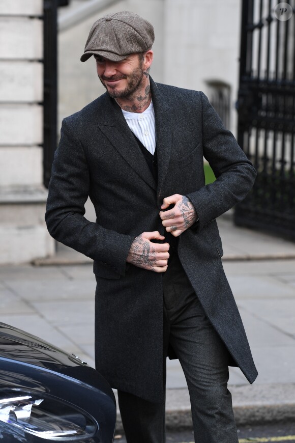 David Beckham au défilé Kent & Curwen à Londres le 6 janvier 2019.