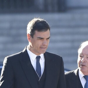 Pedro Sanchez - Le roi Felipe VI et la reine Letizia d'Espagne lors de la traditionnelle parade militaire de l'Epiphanie au palais royal à Madrid le 6 janvier 2019.  King Felipe VI and Queen Letizia during the Military Easter 2019 at RoyalPalace in Madrid on Sunday 6th January 2019.06/01/2019 - Madrid