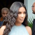 Kim Kardashian et son mari Kanye West sortent de leur hôtel à Miami, le 5 janvier 2019.