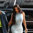 Kim Kardashian et son mari Kanye West sortent de leur hôtel à Miami, le 5 janvier 2019.