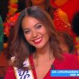 Vaimalama Chaves (Miss France 2019) répond à une question sur sa vie amoureuse sur le plateau de "Touche pas à mon poste" (C8) le 8 janvier 2019.