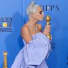 Lady Gaga (robe Valentino, bijoux Tiffany & Co) lors de la press room de la 76ème cérémonie annuelle des Golden Globe Awards au Beverly Hilton Hotel à Los Angeles, Calfornie, Etats-Unis, le 6 janver 2019.