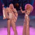 Lady Gaga et Christina Aguilera sur le plateau de The Voice. 2013.