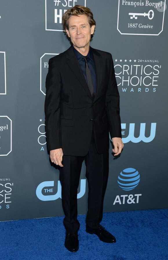 Willem Dafoe au photocall de la soirée des 24ème Critics Choice Awards au Barker Hangar à Santa Monica, Los Angeles, Californie, Etats-Unis, le 13 janvier 2019.