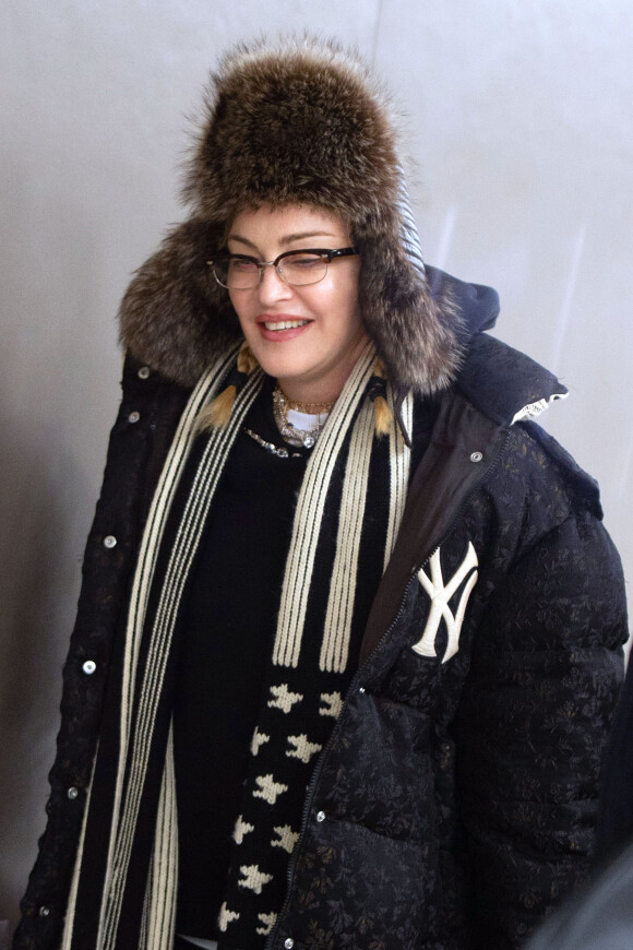 Exclusif - Première photo de la chanteuse Madonna, à l'aéroport JFK de New York, depuis son apparition surprise dans le célèbre bar Stonewall Inn pour le Nouvel An. Le 13 janvier 2019