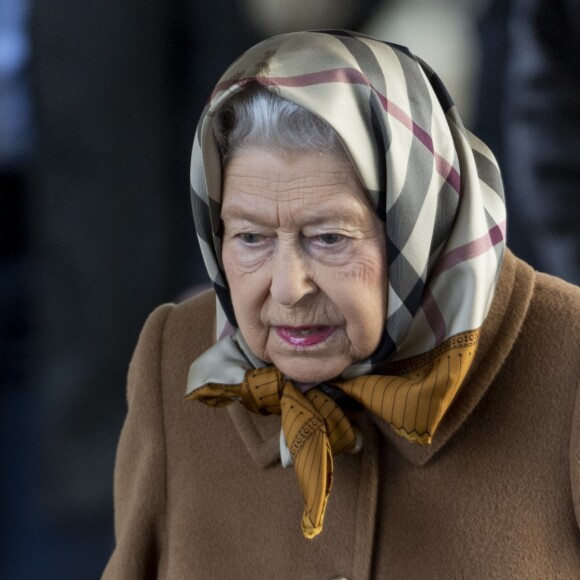 La reine Elisabeth II d'Angleterre arrive par le train à la station ferroviaire King's Lynn Station à Sandringham, pour passer les fêtes de Noël. Le 20 décembre 2018