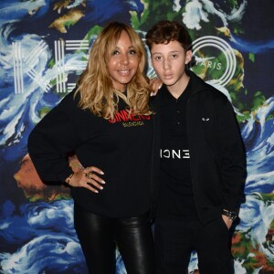 Exclusif - Cathy Guetta et son fils Tim Elvis au défilé Kenzo Homme collection Automne-Hiver 2019/20 lors de la fashion week à Paris, le 20 janvier 2019. © Veeren/CVS/Bestimage