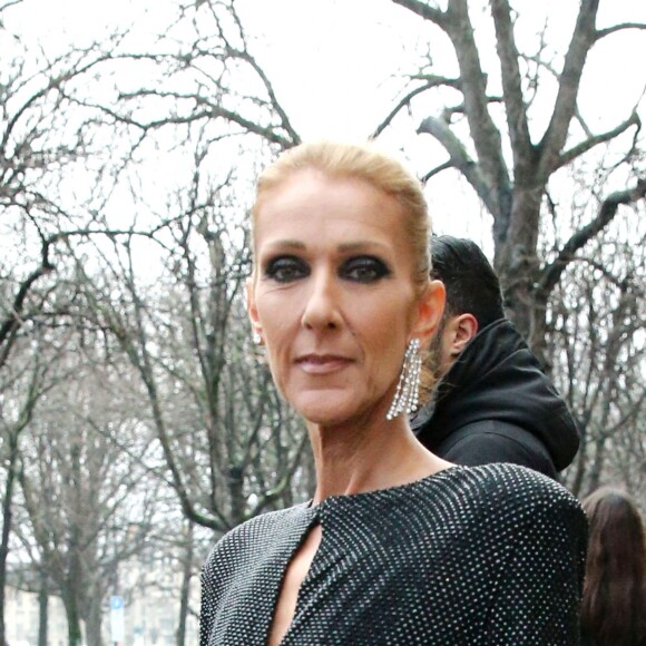 Céline Dion quitte l'hôtel De Crillon pour se rendre au Grand Palais et assister au défilé Haute Couture printemps-été 2019 "Alexandre Vauthier". Paris, le 22 janvier 2019.