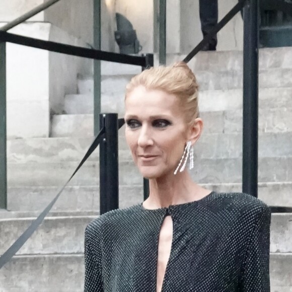 Céline Dion quitte l'hôtel De Crillon pour se rendre au Grand Palais et assister au défilé Haute Couture printemps-été 2019 "Alexandre Vauthier". Paris, le 22 janvier 2019.