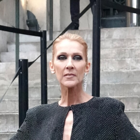 Céline Dion quitte l'hôtel De Crillon pour se rendre au Grand Palais et assister au défilé Haute Couture printemps-été 2019 "Alexandre Vauthier". Paris, le 22 janvier 2019.