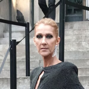 Céline Dion quitte l'hôtel De Crillon pour se rendre au Grand Palais et assister au défilé Haute Couture printemps-été 2019 "Alexandre Vauthier". Paris, le 22 janvier 2019.