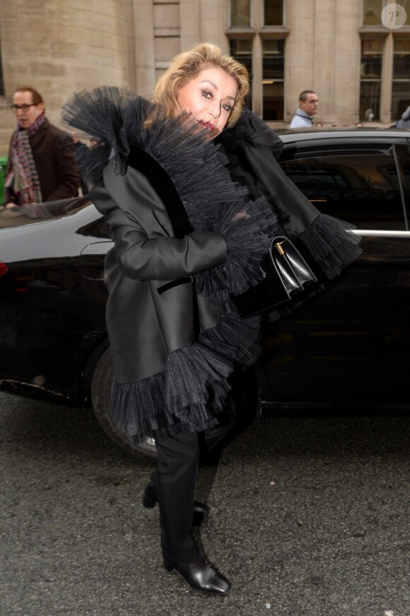 Catherine Deneuve - Arrivées au défilé de mode Haute-Couture printemps-été 2019 "Jean Paul Gaultier" à Paris. Le 23 janvier 2019 © Veeren-CVS / Bestimage