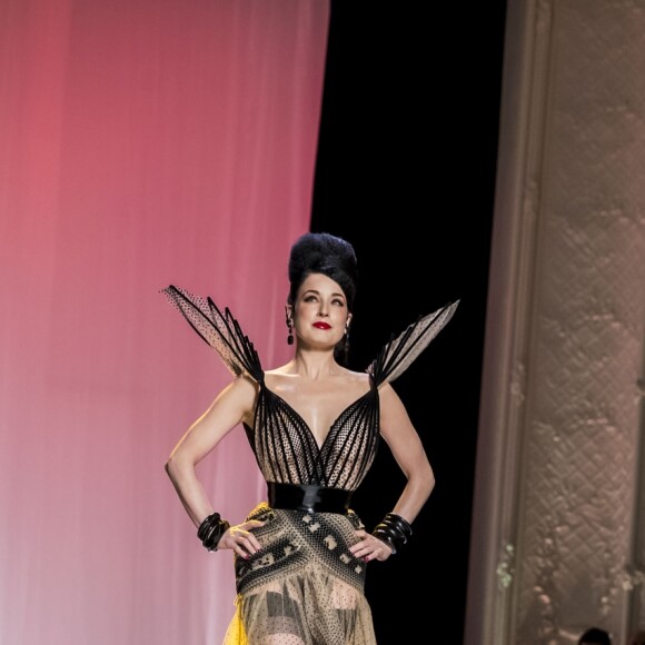 Dita Von Tesse - People au défilé de mode Haute-Couture printemps-été 2019 "Jean Paul Gaultier" à Paris. Le 23 janvier 2019 © Olivier Borde / Bestimage People at the Jean Paul Gaultier fashion show in Paris. On january 23rd 201923/01/2019 - Paris