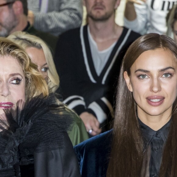 Gilles Dufour, Catherine Deneuve, Irina Shayk et Derek Blasberg - People au défilé de mode Haute-Couture printemps-été 2019 "Jean Paul Gaultier" à Paris. Le 23 janvier 2019 © Olivier Borde / Bestimage People at the Jean Paul Gaultier fashion show in Paris. On january 23rd 201923/01/2019 - Paris