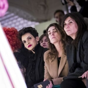 Farida Khelfa, Mademoiselle Agnès (Agnès Boulard) et Emmanuelle Alt - People au défilé de mode Haute-Couture printemps-été 2019 "Jean Paul Gaultier" à Paris. Le 23 janvier 2019 © Olivier Borde / Bestimage People at the Jean Paul Gaultier fashion show in Paris. On january 23rd 201923/01/2019 - Paris