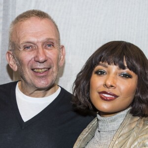 Jean-Paul Gaultier et Kat Graham - Backstage du défilé de mode Haute-Couture printemps-été 2019 "Jean Paul Gaultier" à Paris. Le 23 janvier 2019 © Olivier Borde / Bestimage Backstage of the Jean Paul Gaultier fashion show in Paris. On january 23rd 201923/01/2019 - Paris