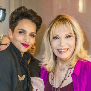 Farida Khelfa et Amanda Lear - Backstage du défilé de mode Haute-Couture printemps-été 2019 "Jean Paul Gaultier" à Paris. Le 23 janvier 2019 © Olivier Borde / Bestimage Backstage of the Jean Paul Gaultier fashion show in Paris. On january 23rd 201923/01/2019 - Paris