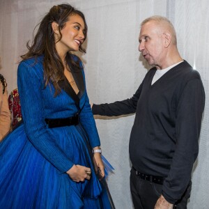 Vaimalama Chaves (Miss France 2019) et Jean-Paul Gaultier - Backstage du défilé de mode Haute-Couture printemps-été 2019 "Jean Paul Gaultier" à Paris. Le 23 janvier 2019 © Olivier Borde / Bestimage