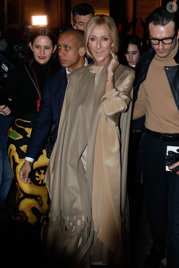 Céline Dion et Pepe Munoz arrivent au défilé de mode Haute-Couture printemps-été 2019 Valentino à l'hôtel Salomon de Rotschild à Paris le 23 janvier 2019. © Veeren-CVS/Bestimage