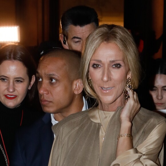 Céline Dion et Pepe Munoz arrivent au défilé de mode Haute-Couture printemps-été 2019 Valentino à l'hôtel Salomon de Rotschild à Paris le 23 janvier 2019. © Veeren-CVS/Bestimage