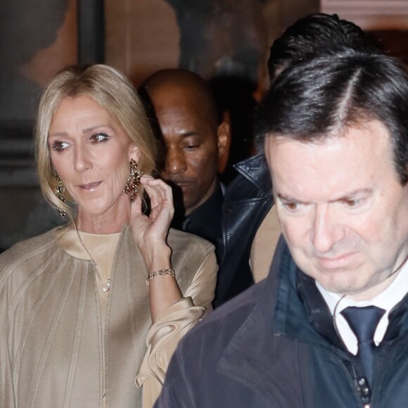 Céline Dion et Pepe Munoz arrivent au défilé de mode Haute-Couture printemps-été 2019 Valentino à l'hôtel Salomon de Rotschild à Paris le 23 janvier 2019. © Veeren-CVS/Bestimage