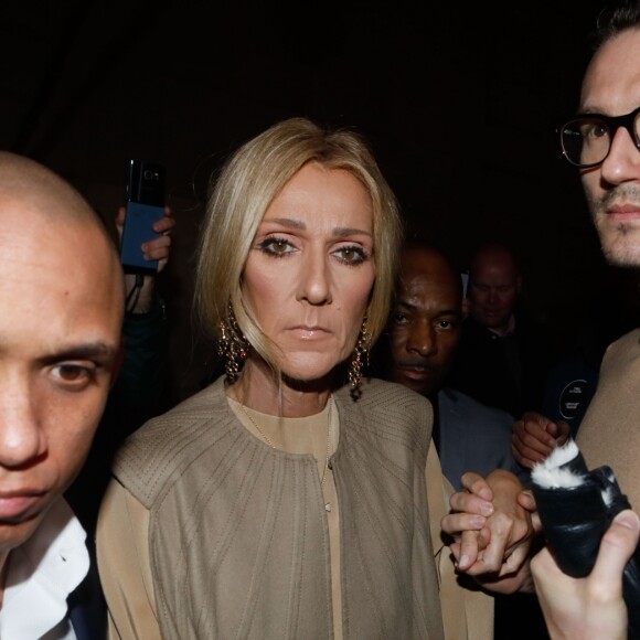 Céline Dion et Pepe Munoz arrivent au défilé de mode Haute-Couture printemps-été 2019 Valentino à l'hôtel Salomon de Rotschild à Paris le 23 janvier 2019. © Veeren-CVS/Bestimage