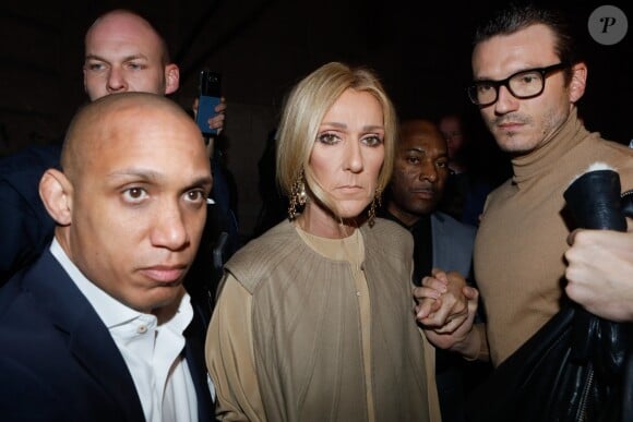 Céline Dion et Pepe Munoz arrivent au défilé de mode Haute-Couture printemps-été 2019 Valentino à l'hôtel Salomon de Rotschild à Paris le 23 janvier 2019. © Veeren-CVS/Bestimage