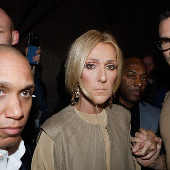 Céline Dion et Pepe Munoz arrivent au défilé de mode Haute-Couture printemps-été 2019 Valentino à l'hôtel Salomon de Rotschild à Paris le 23 janvier 2019. © Veeren-CVS/Bestimage