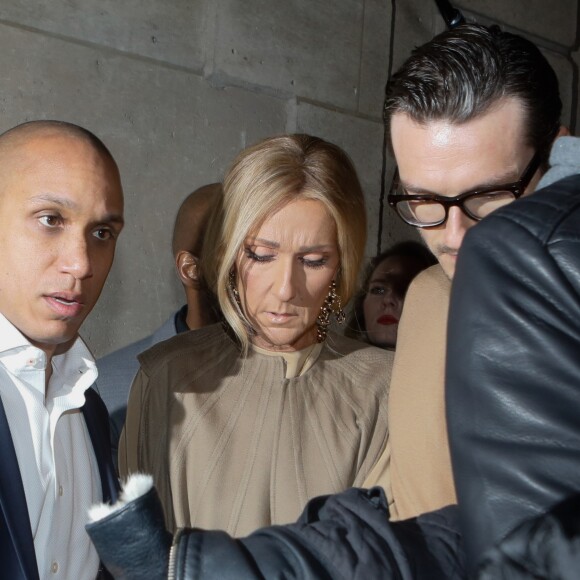 Céline Dion et Pepe Munoz arrivent au défilé de mode Haute-Couture printemps-été 2019 Valentino à l'hôtel Salomon de Rotschild à Paris le 23 janvier 2019. © Veeren-CVS/Bestimage