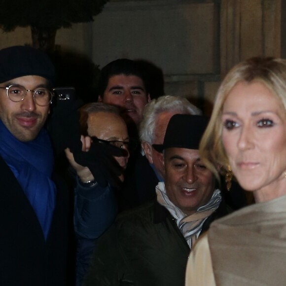 Céline Dion et Pepe Munoz arrivent au défilé de mode Haute-Couture printemps-été 2019 Valentino à l'hôtel Salomon de Rotschild à Paris le 23 janvier 2019. © Veeren-CVS/Bestimage