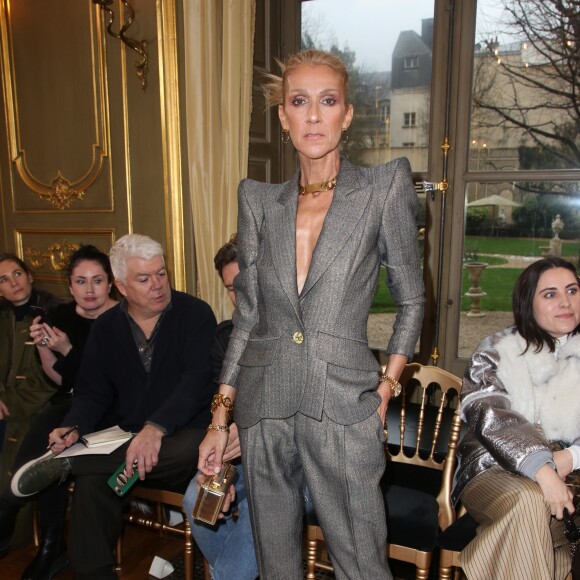 Céline Dion et Pepe Munoz au défilé RVDK Ronald Van Der Kemp Haute Couture à Paris, le 23 janvier 2019