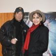 Semi-exclusif - Anna Karina (Hanne Karin Bayer) et son mari Dennis Berry - Avant première du film "Alien Crystal Palace" au cinéma Beau Regard à Paris le 23 janvier 2019. © Coadic Guirec /Bestimage