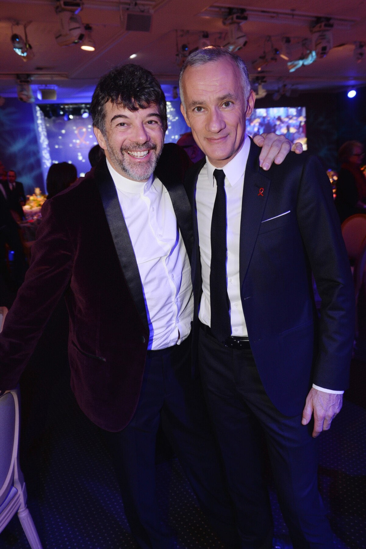 Photo : Stéphane Plaza et Gilles Bouleau à la 17ème édition du Dîner de la  mode du Sidaction au Pavillon dArmenonville à Paris, France, le 24  janvier 2019. Depuis 2003, ce dîner