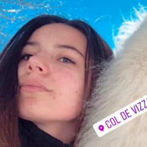 Annily et Jon Snow à la neige en Corse, le 26 janvier 2019.