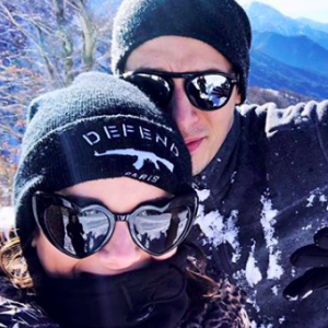 Alizée et Grégoire Lyonnet à la neige en Corse le 26 janvier 2019.