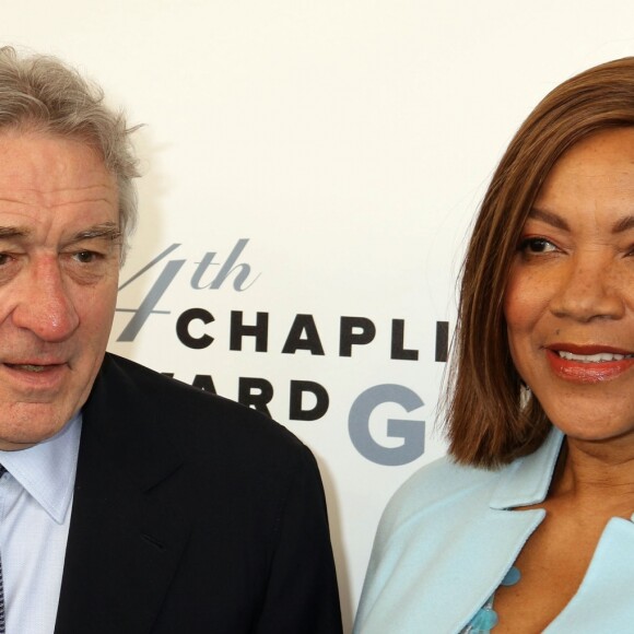 Robert de Niro, invité d'honneur de l'événement, et sa femme Grace Hightower à la 44e soirée Chaplin Award au Lincoln Center à New York, le 8 mai 2017 © Charles Guérin/Bestimage
