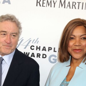 Robert de Niro, invité d'honneur de l'événement, et sa femme Grace Hightower à la 44e soirée Chaplin Award au Lincoln Center à New York, le 8 mai 2017 © Charles Guérin/Bestimage