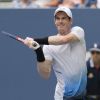 Le joueur britannique Andy Murray lors du premier tour de l'US Open 2018 contre l'australien J/Duckworth au Centre national de tennis USTA Billie Jean King à New York, le 27 aout 2018.