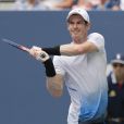 Le joueur britannique Andy Murray lors du premier tour de l'US Open 2018 contre l'australien J/Duckworth au Centre national de tennis USTA Billie Jean King à New York, le 27 aout 2018.