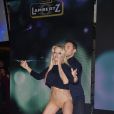Maxime Dereymez et Pamela Anderson - People à la soirée "Lambertz Monday Night", sous la devise "Rockin Chocolate", à Cologne. Le 28 janvier 2019