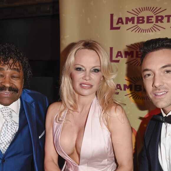 George McCrae, Maxime Dereymez et Pamela Anderson - People à la soirée "Lambertz Monday Night", sous la devise "Rockin Chocolate", à Cologne. Le 28 janvier 2019
