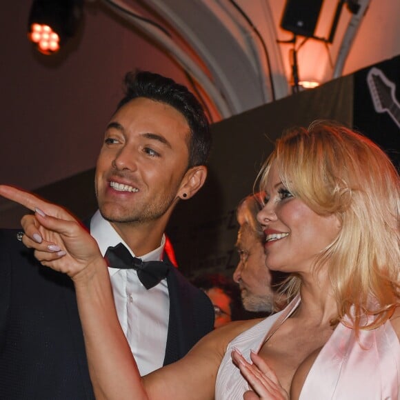 Maxime Dereymez et Pamela Anderson - People à la soirée "Lambertz Monday Night", sous la devise "Rockin Chocolate", à Cologne. Le 28 janvier 2019